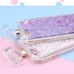 Wholesale iPhone SE 2022 / 2020 / 8 / 7 Perfume Bottle Glitter Shake Star Dust Necklace Case (Purple)